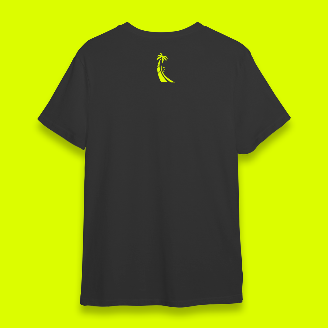 Black I'LANDBOI T-Shirt Yellow Neon Print