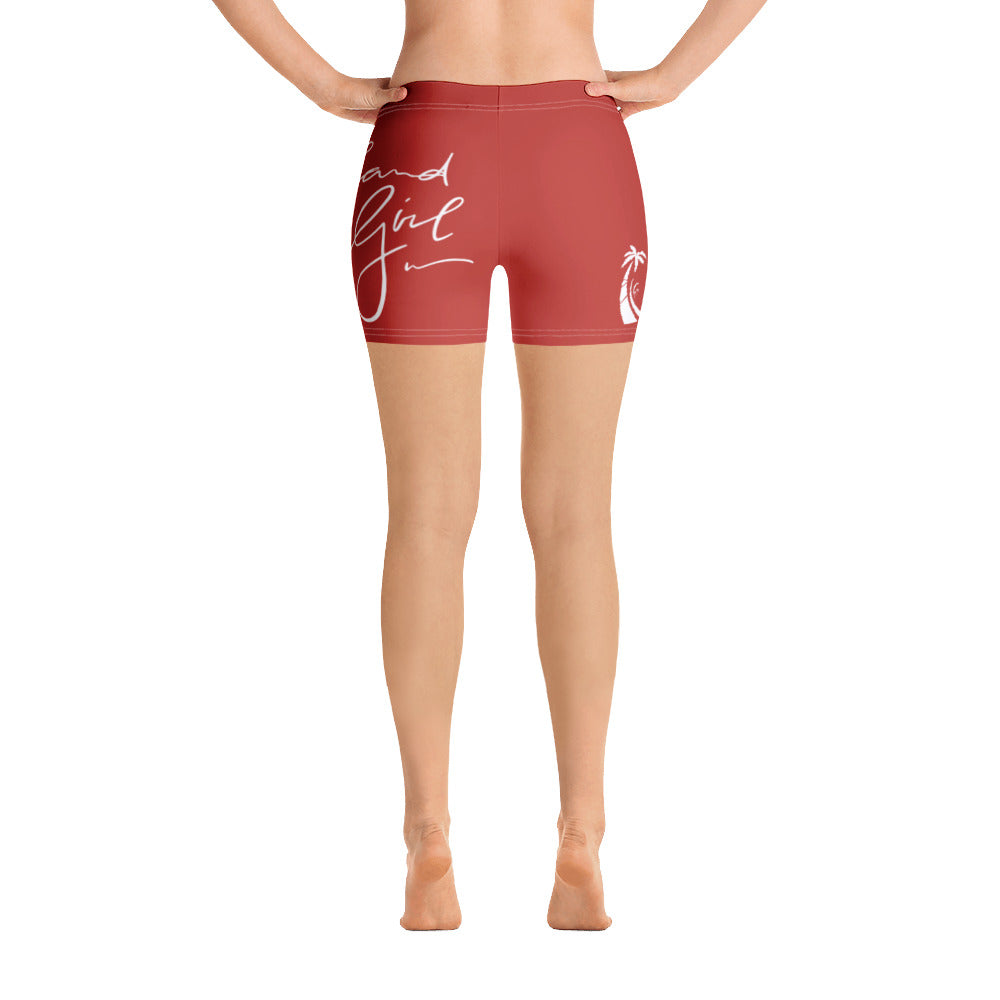 Island Girl Red Signature Shorts - Islandgirlclothing