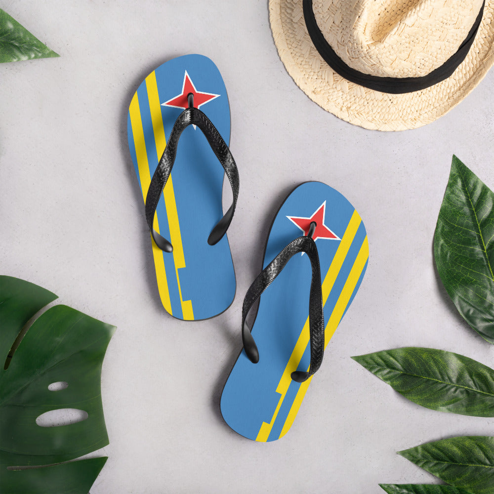 Aruba Flag Flip-Flops - Islandgirlclothing