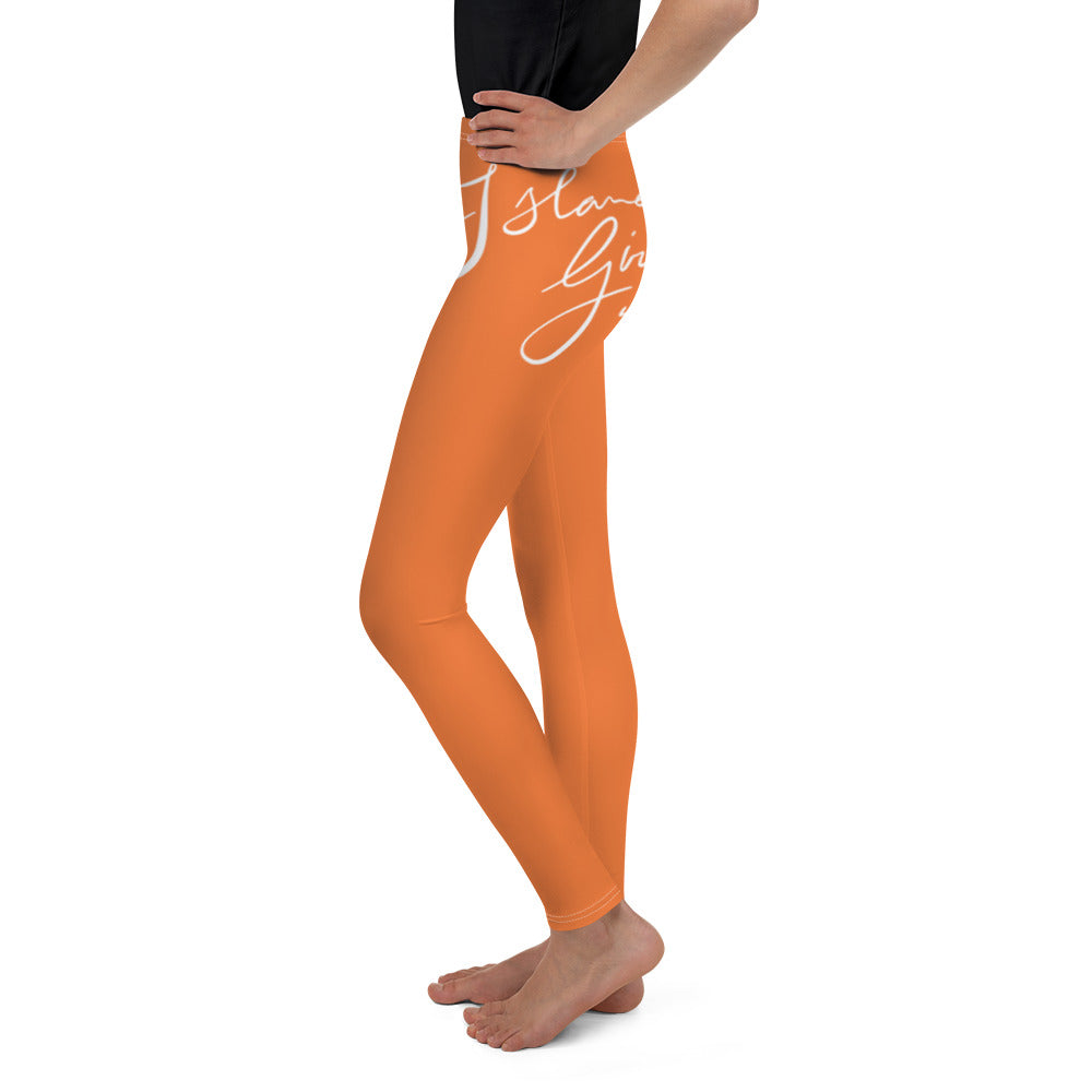 Island Girl Orange Youth Leggings - Islandgirlclothing