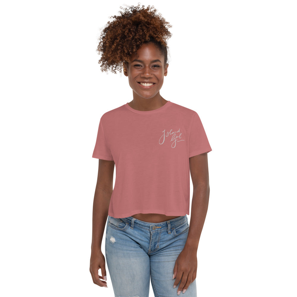 Island Girl Pink Crop Tee - Islandgirlclothing